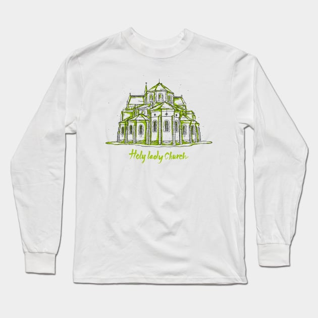 Holy lady church Long Sleeve T-Shirt by OrangeFox